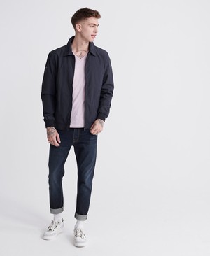 Superdry Collared Harrington Férfi Kabát Sötétkék | YLMXU9812